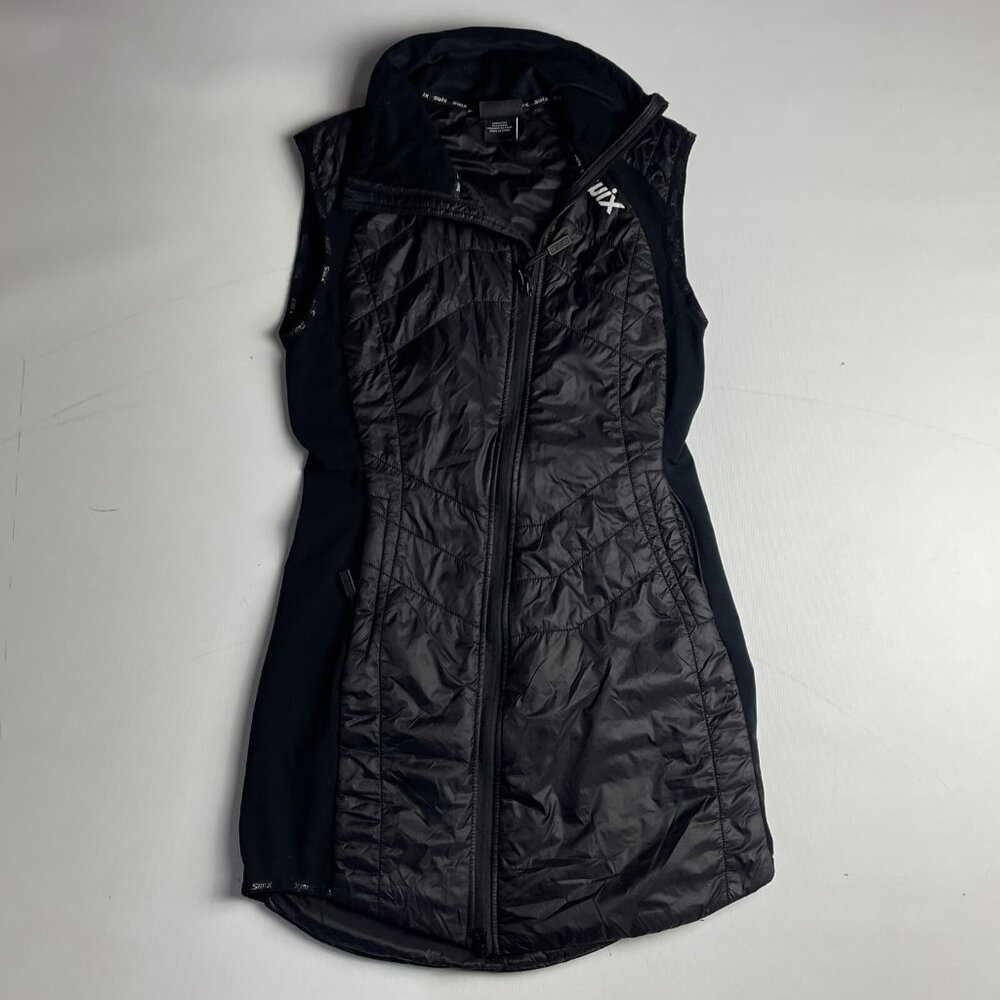 Swix Menali quilted dress Black Zipper lightweight Women's XS Ski Snow jacket